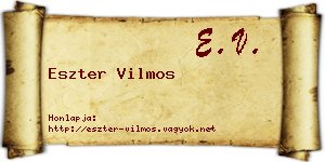 Eszter Vilmos névjegykártya